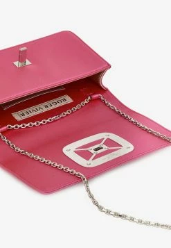 Roger Vivier Mini Crystal Buckle Bag In Satin Pink -Cheap TOP-HANDLE-BAGS Store MzQwNjY4