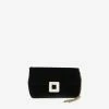 Roger Vivier Jeu De Fille Velvet Clutch Black