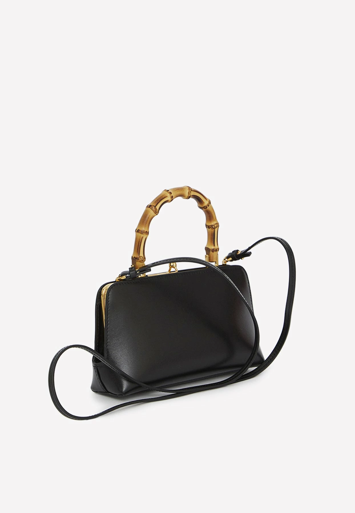 Jil Sander Mini Goji Bamboo Top Handle Bag In Calfskin Black 2 Jil Sander Mini Goji Bamboo Top Handle Bag In Calfskin Black - Image 2
