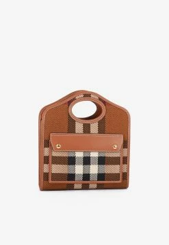 Burberry Mini Check Handbag Brown