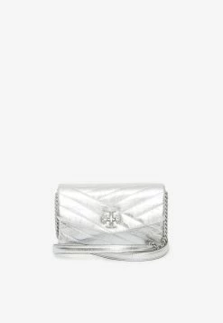 Tory Burch Kira Chevron Crossbody Bag Silver