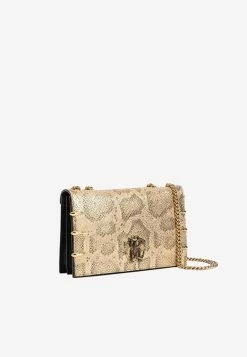Roberto Cavalli Python-Effect Mirror Snake Shoulder Bag Multicolor -Cheap TOP-HANDLE-BAGS Store PQB001 20PR009 2001662 201