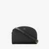 A.P.C. Demi-Lune Crossbody Bag In Calf Leather Black