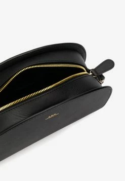 A.P.C. Demi-Lune Crossbody Bag In Calf Leather Black -Cheap TOP-HANDLE-BAGS Store PXBJQ F61048 2