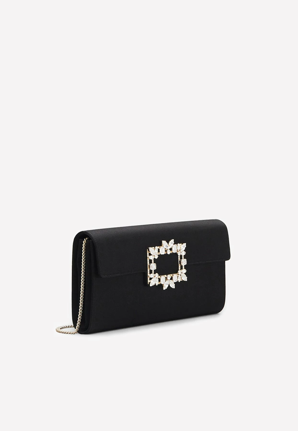 Roger Vivier Broche Vivier Buckle Clutch In Satin Black 2 Roger Vivier Broche Vivier Buckle Clutch In Satin Black - Image 2
