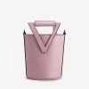 Roger Vivier Mini RV Bucket Bag In Leather Pink