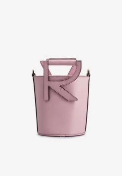 Roger Vivier Mini RV Bucket Bag In Leather Pink -Cheap TOP-HANDLE-BAGS Store RBWANNK0120XMAM425 20GRACE 20LUX 20MAGIC 202