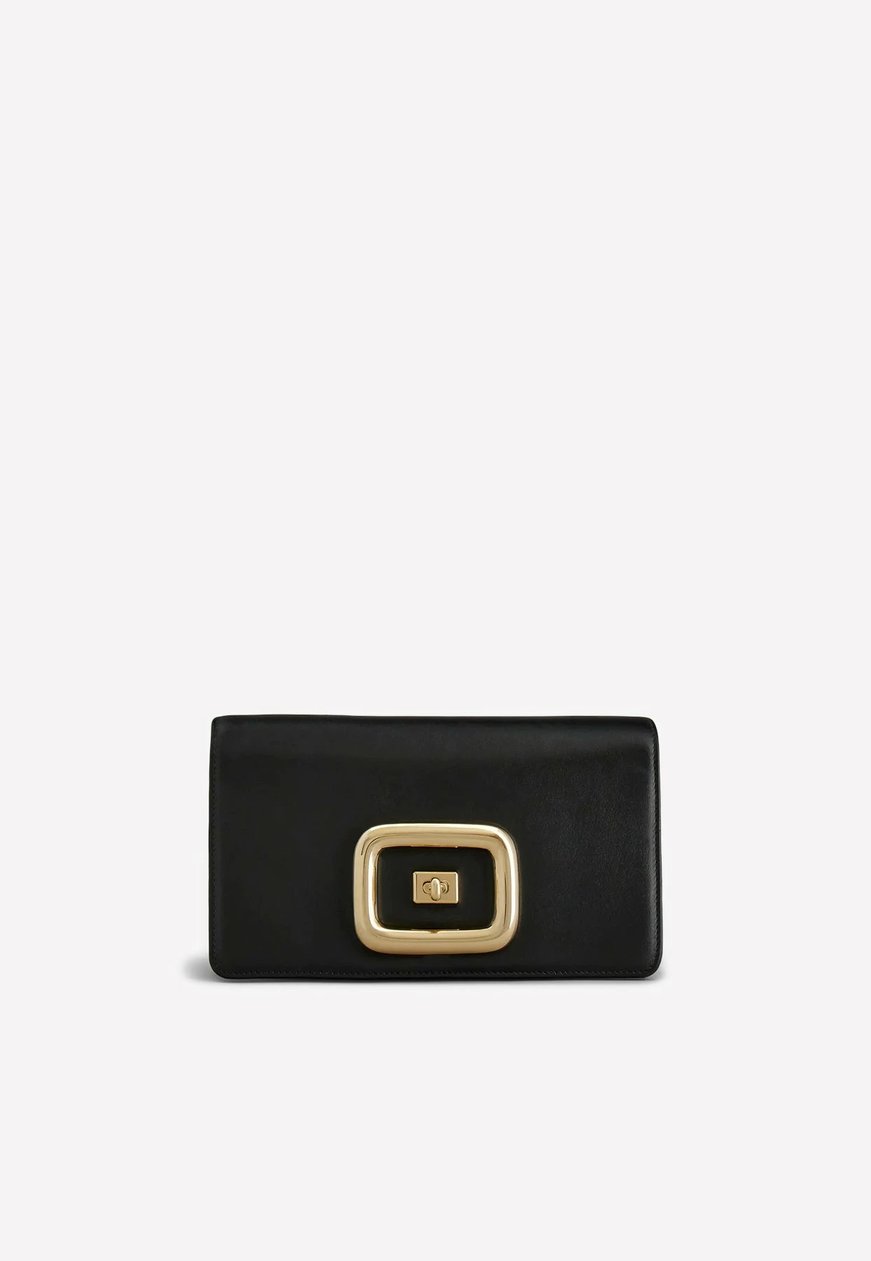 Roger Vivier Mini Viv' Choc Bag In Leather Black 1 Roger Vivier Mini Viv' Choc Bag In Leather Black