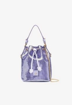 Tom Ford Mini Sequin-Embellished Bucket Bag Purple