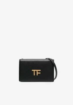 Tom Ford Mini TF Logo Plaque Bag Black