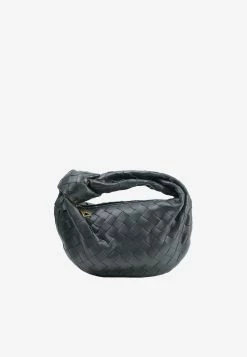 Bottega Veneta Mini Jodie Top Handle Bag In Intrecciato Leather Dark Moss