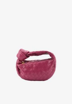 Bottega Veneta Mini Jodie Top Handle Bag In Intrecciato Nappa Leather Cinnabar