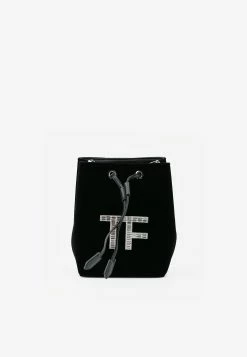 Tom Ford Mini Velvet Bucket Bag Black