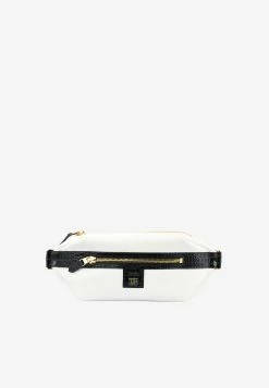 Tom Ford Sofya Croc-Embossed Trim Leather Belt Bag White