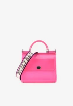 Dolce & Gabbana Large Sicily Rubber Top Handle Bag Pink