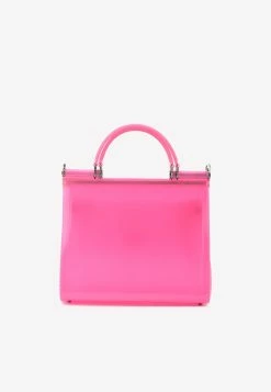 Dolce & Gabbana Large Sicily Rubber Top Handle Bag Pink -Cheap TOP-HANDLE-BAGS Store THB 5271