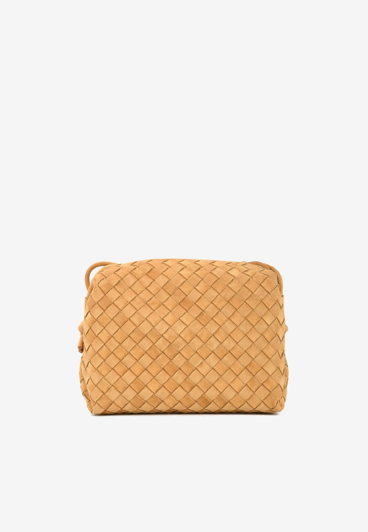 Bottega Veneta Medium Intrecciato Suede Crossbody Loop Bag Brown 4 Bottega Veneta Medium Intrecciato Suede Crossbody Loop Bag Brown - Image 4