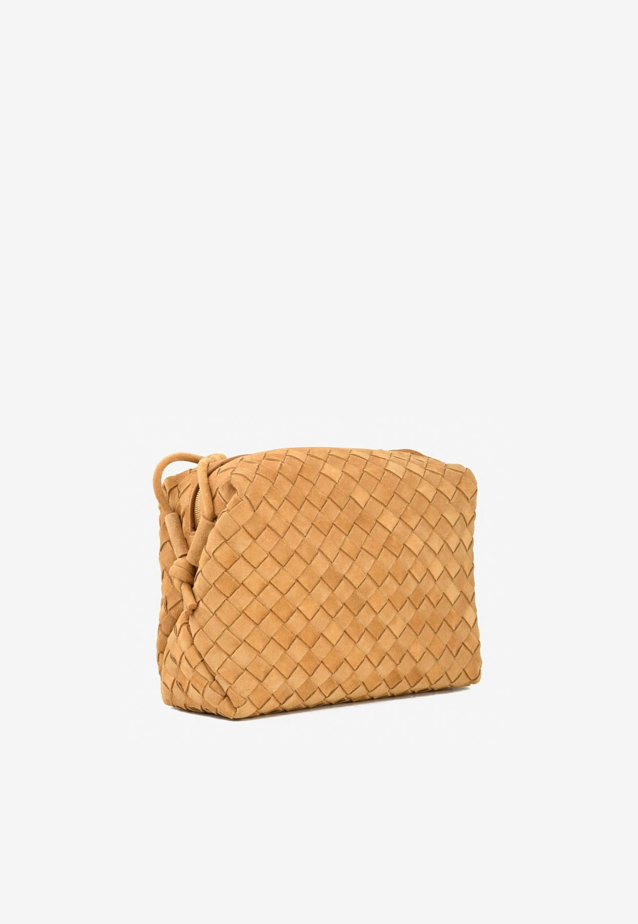 Bottega Veneta Medium Intrecciato Suede Crossbody Loop Bag Brown 3 Bottega Veneta Medium Intrecciato Suede Crossbody Loop Bag Brown - Image 3