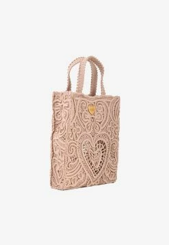 Dolce & Gabbana Small Beatrice Cordonetto Lace Tote Bag Pink -Cheap TOP-HANDLE-BAGS Store THB 5823