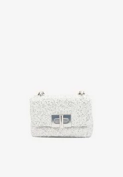 Tom Ford Mini-Soft Natalia Shoulder Bag With All-Over Sequins Silver