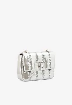 Tom Ford Natalia Studded Shoulder Bag In Metallic Leather Silver -Cheap TOP-HANDLE-BAGS Store THB 7728 f829884b 49cb 4d4b a47f bdbae8a6b310