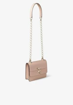 Jimmy Choo XS Varenne BoX Leather Shoulder Bag With Pearl Strap Pink -Cheap TOP-HANDLE-BAGS Store VARENNE 20SHLDR XS 20RAM 20BALLET 20PINK LIGHT 20GOLD 202