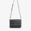 Valentino Small Rockstud Crossbody Bag In Grained Leather Black