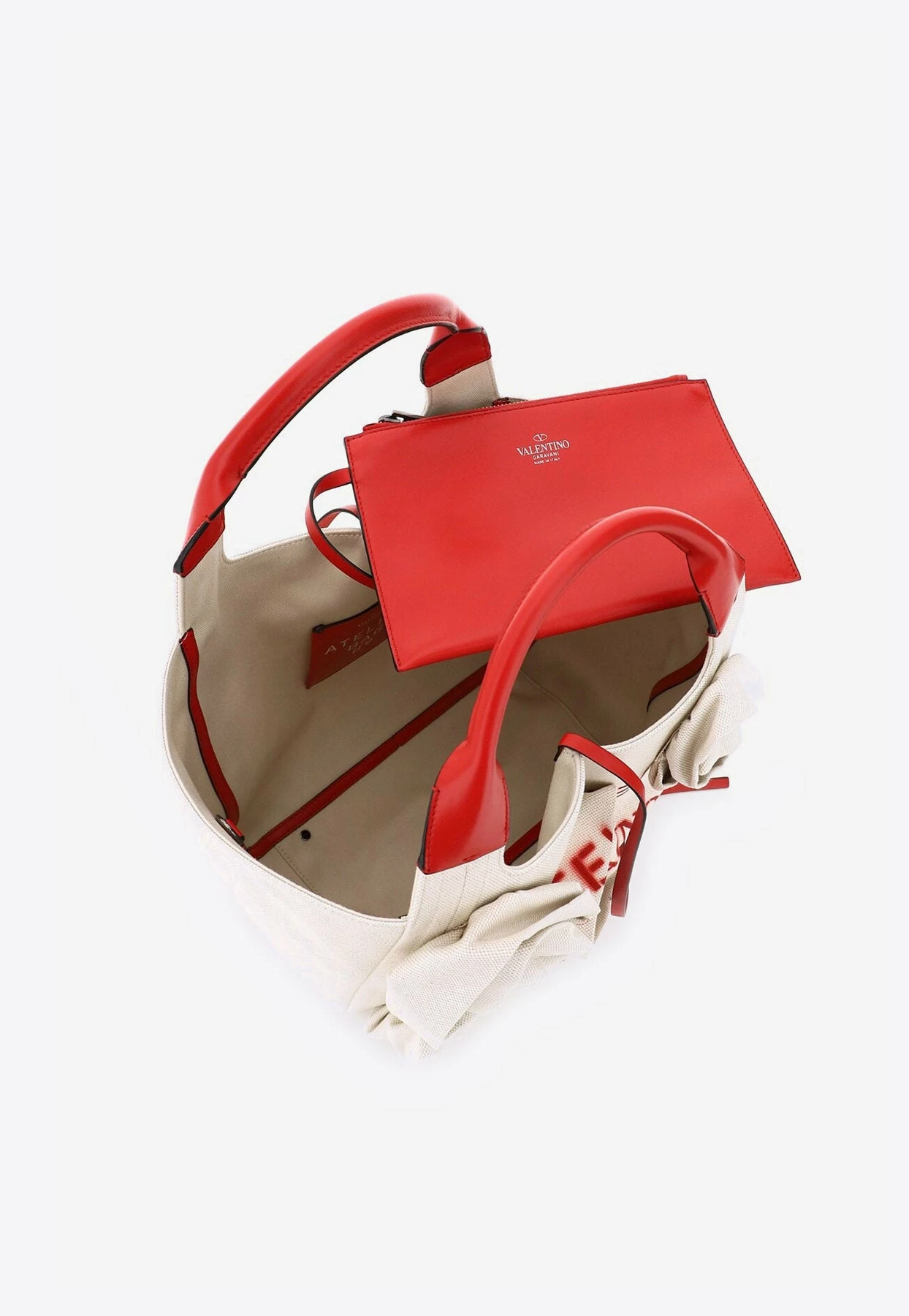 Valentino Atelier Bag 09 Rose Blossom Edition Canvas Tote Bag Off-white 4 Valentino Atelier Bag 09 Rose Blossom Edition Canvas Tote Bag Off-white - Image 4