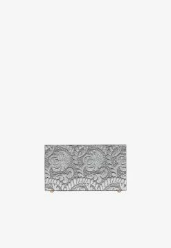 Dolce & Gabbana DG Box Plexi Lamé Jacquard Chain Clutch Bag Silver -Cheap TOP-HANDLE-BAGS Store bb6942ao001 80998 2