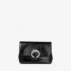 Jimmy Choo Mini Soft Madeline Textured Leather Clutch Black